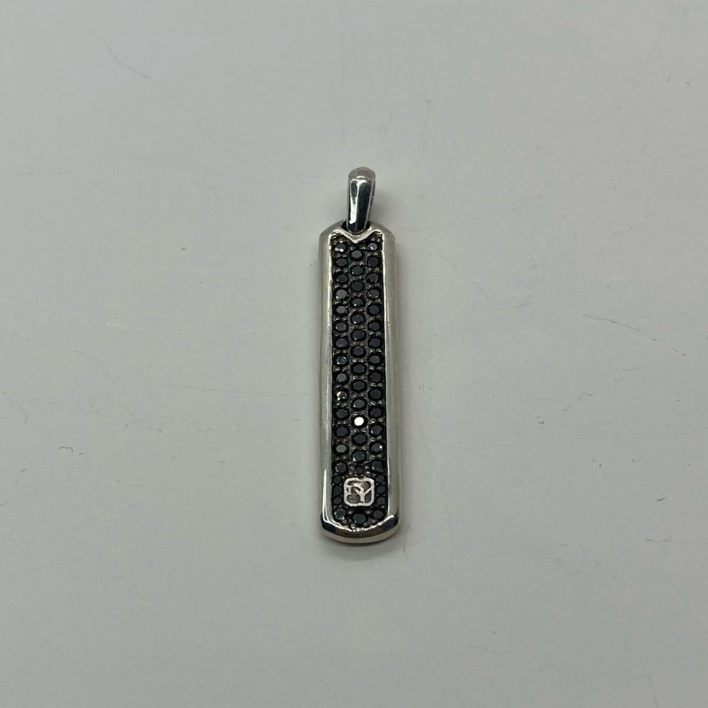 David Yurman ingot Pendent with Pave Black Diamond